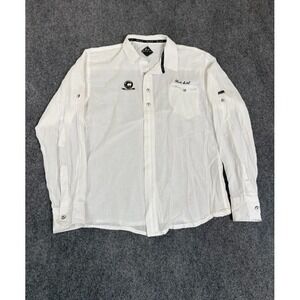 NWOT Blanc du Nil France Men's Long Sleeve Button-Up Shirt  Cotton White SIze M